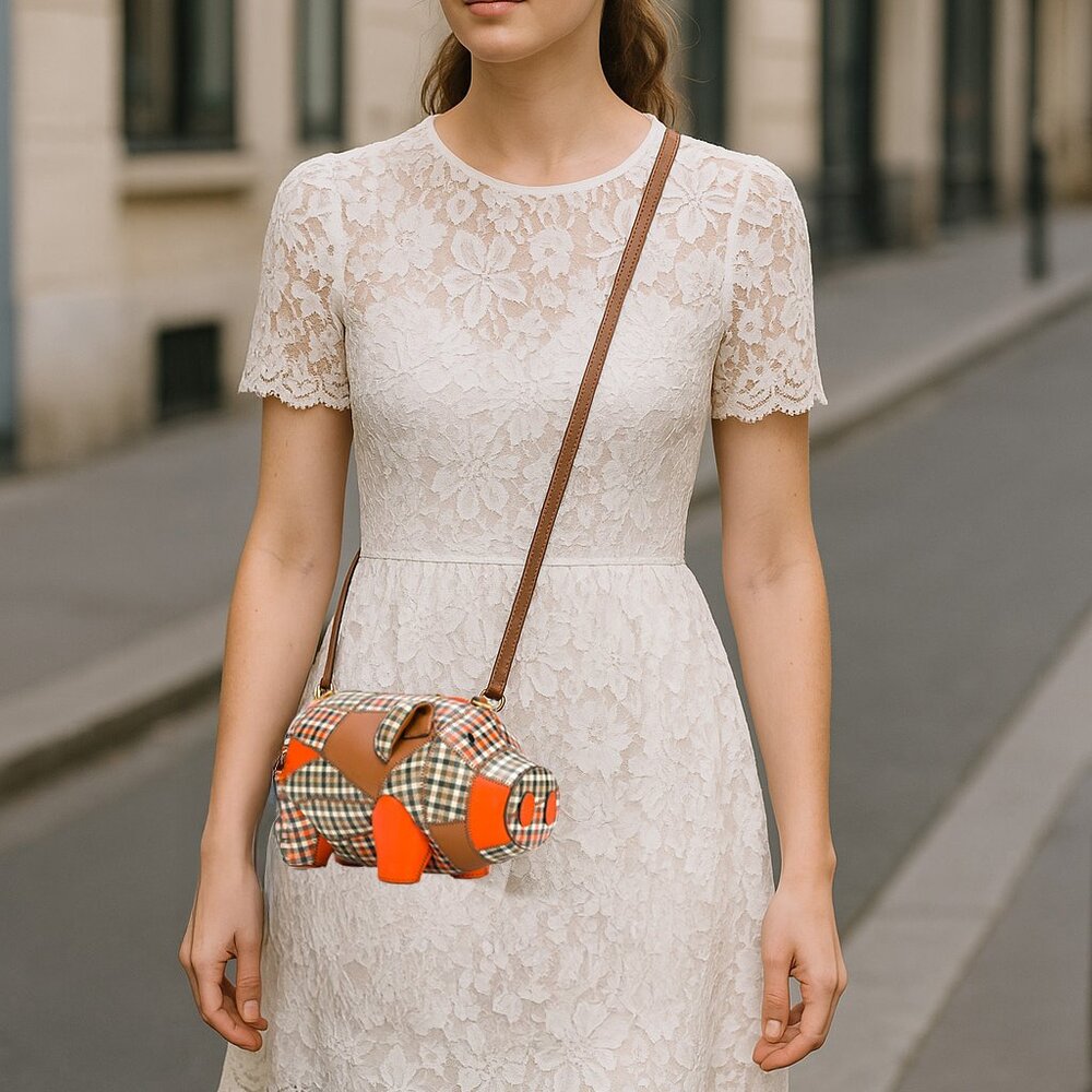 NWT Tory Burch Leather Plaid Patchwork Crossbody … - image 5